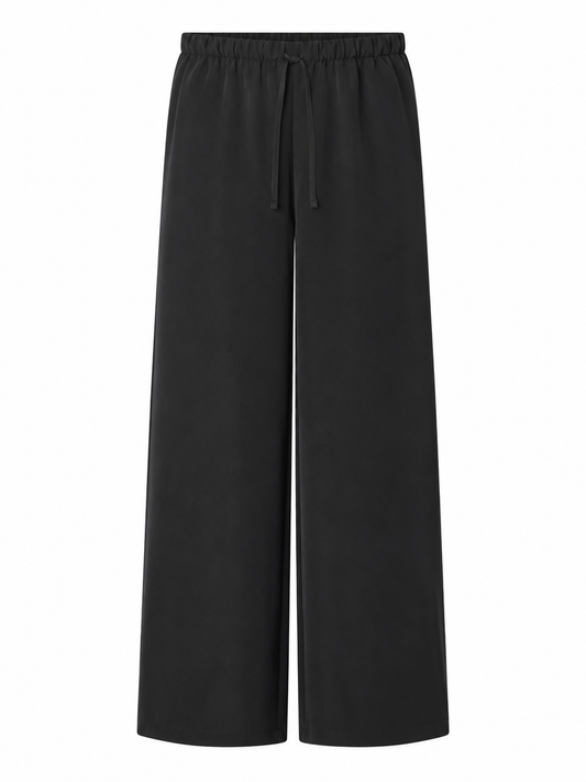 Black Bella Wide-Leg Palazzo Trouser