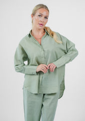 The Effortless Elegance Linen Co-ord Set: Sage Green