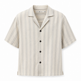 Bold Stripe Linen Camp Shirt