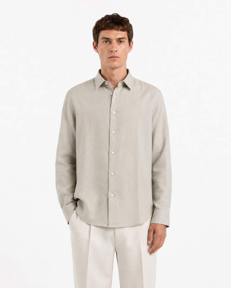 BSTN The Breeze Linen Shirt — Sage