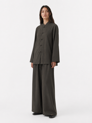 Olive Wide-Leg Palazzo Trouser