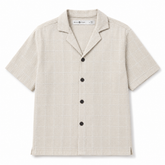 Window-Check Linen Camp Shirt