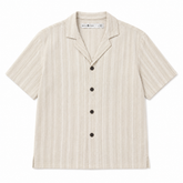 Tonal Stripe Linen Camp Shirt