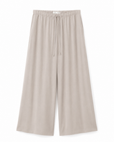 Soft Beige Wide-Leg Palazzo Trouser