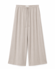 Soft Beige Wide-Leg Palazzo Trouser