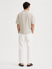 Window-Check Linen Camp Shirt