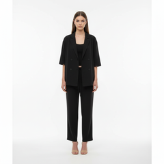 RELAXED FIT DOUBLE-BREASTED JACKET WITH CULOTTES