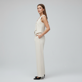 THE COORDINATING WAISTCOAT AND WIDE-LEG TROUSERS