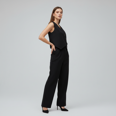 THE COORDINATING WAISTCOAT AND WIDE-LEG TROUSERS