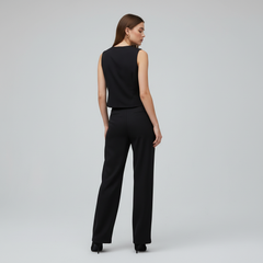 THE COORDINATING WAISTCOAT AND WIDE-LEG TROUSERS