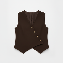 THE COORDINATING WAISTCOAT AND WIDE-LEG TROUSERS