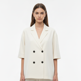 RELAXED FIT DOUBLE-BREASTED JACKET WITH CULOTTES
