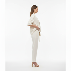 RELAXED FIT DOUBLE-BREASTED JACKET WITH CULOTTES