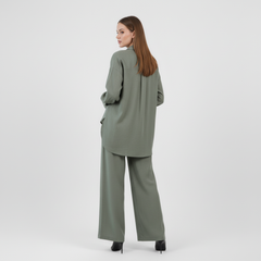 The Effortless Elegance Linen Co-ord Set: Olive Green