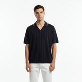 The Dark Navy Knitted Polo