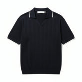 The Dark Navy Knitted Polo