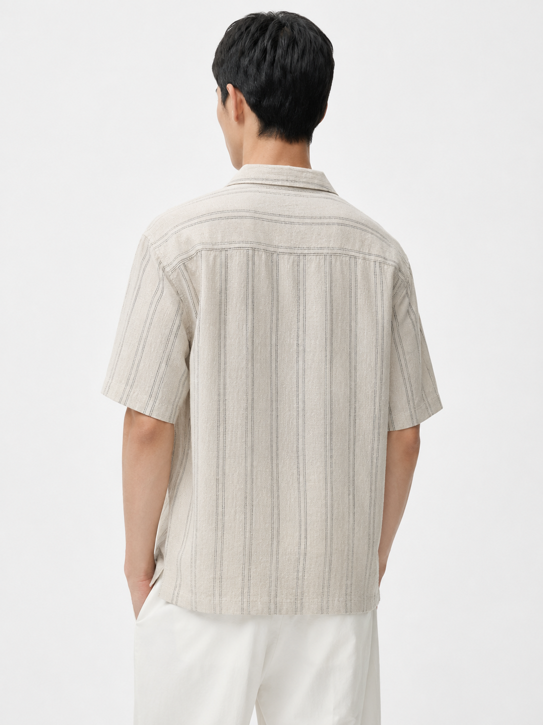 Bold Stripe Linen Camp Shirt