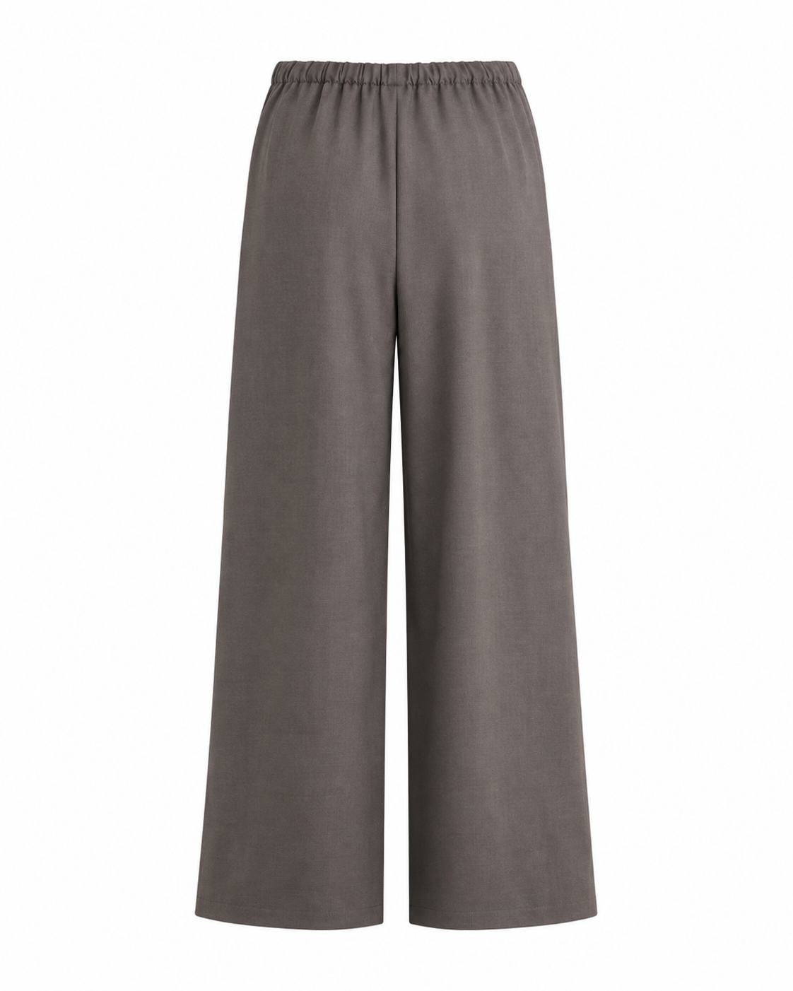 Drawstring Wide-Leg Trouser — Ash Taupe