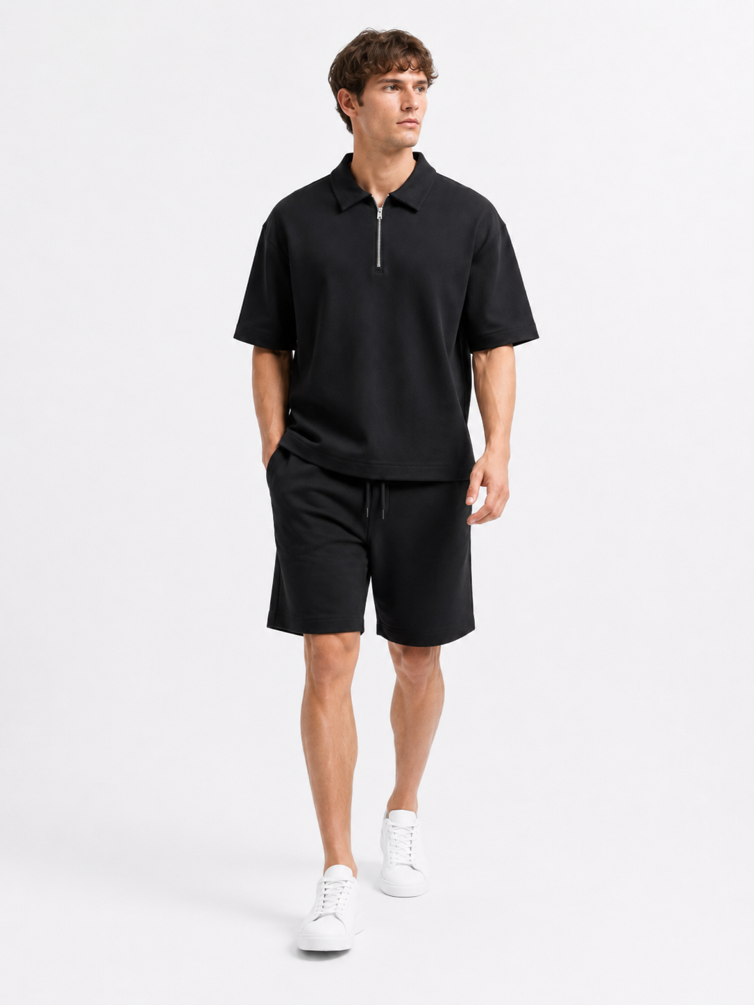 Interlock Half-Zip Polo