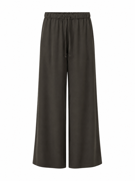 Olive Wide-Leg Palazzo Trouser