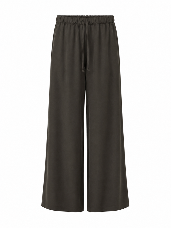 Olive Wide-Leg Palazzo Trouser
