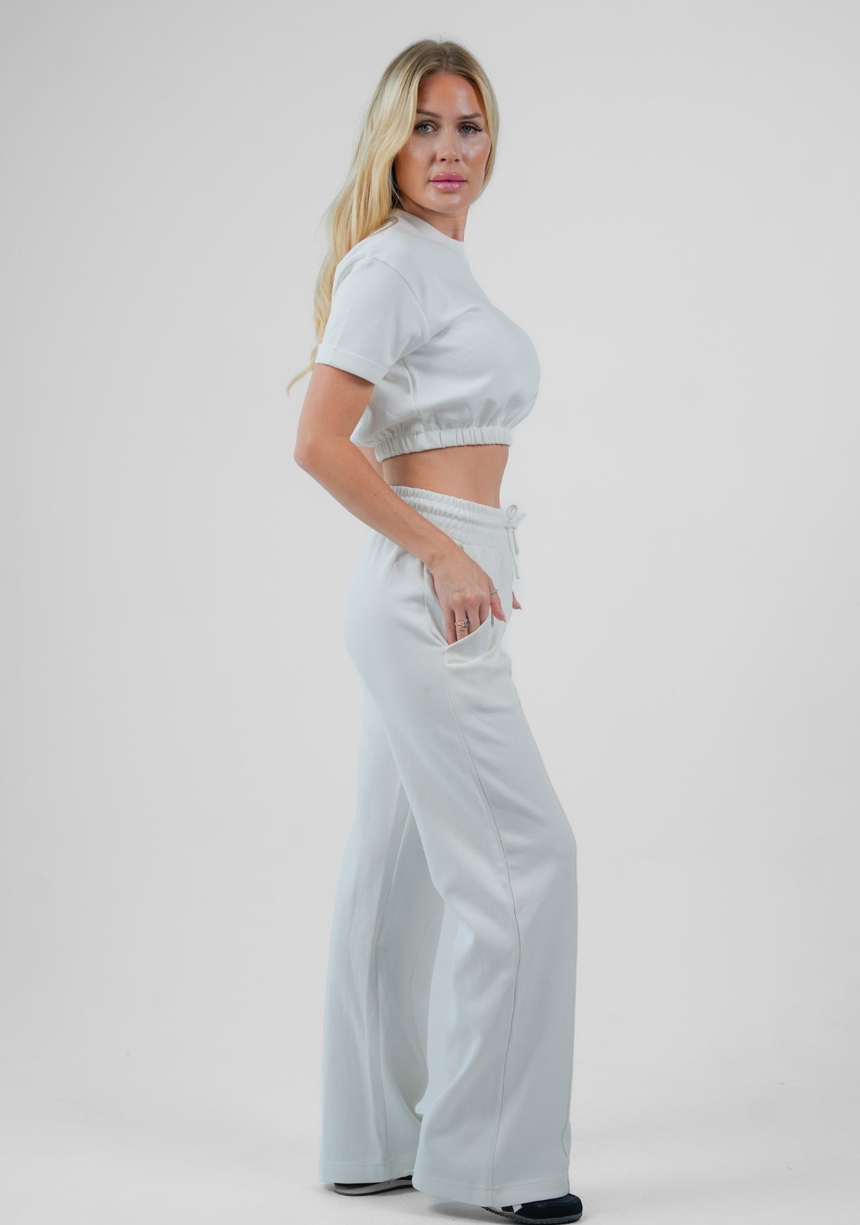Interlock Wide-Leg Trouser