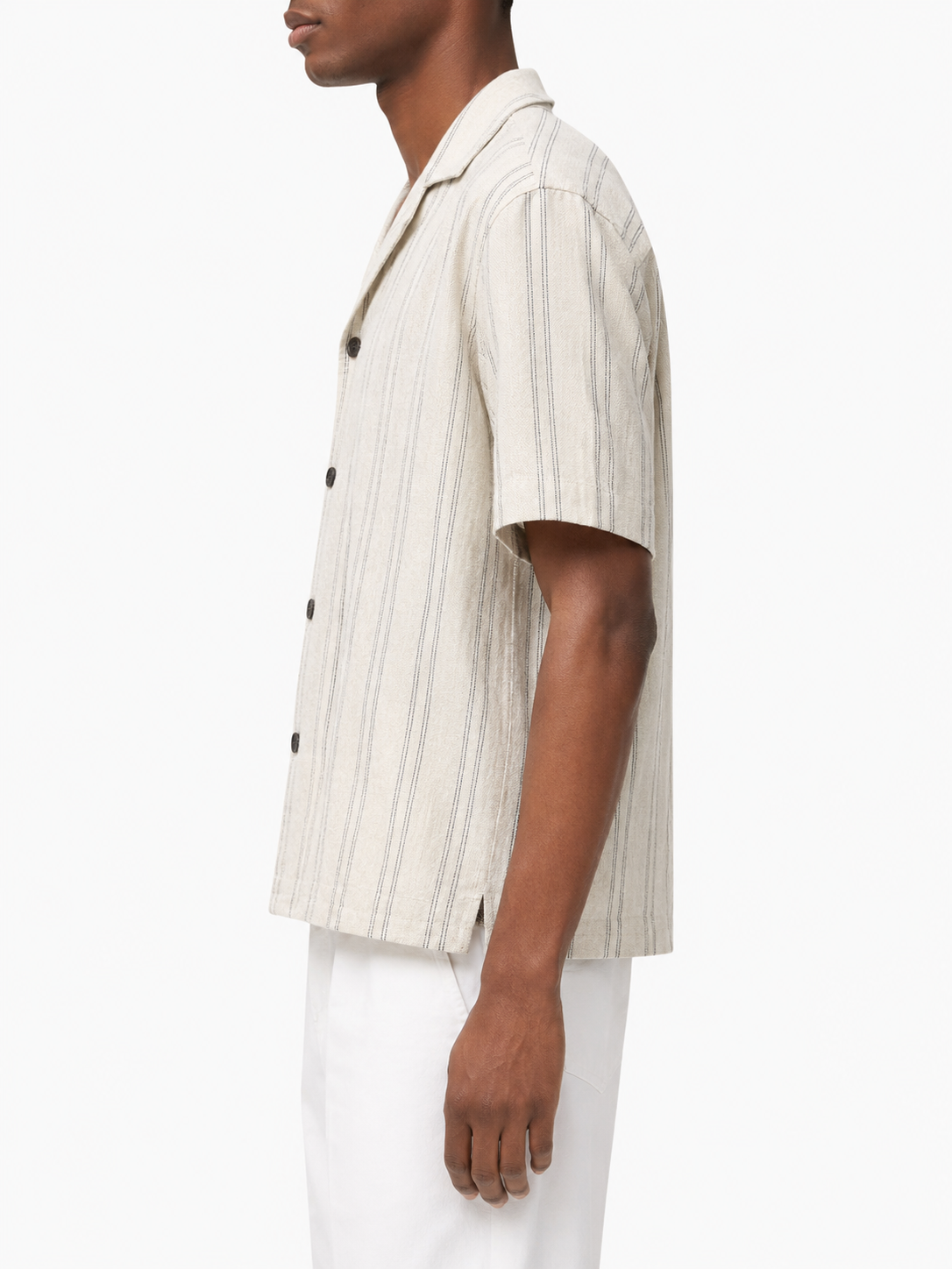 Bold Stripe Linen Camp Shirt