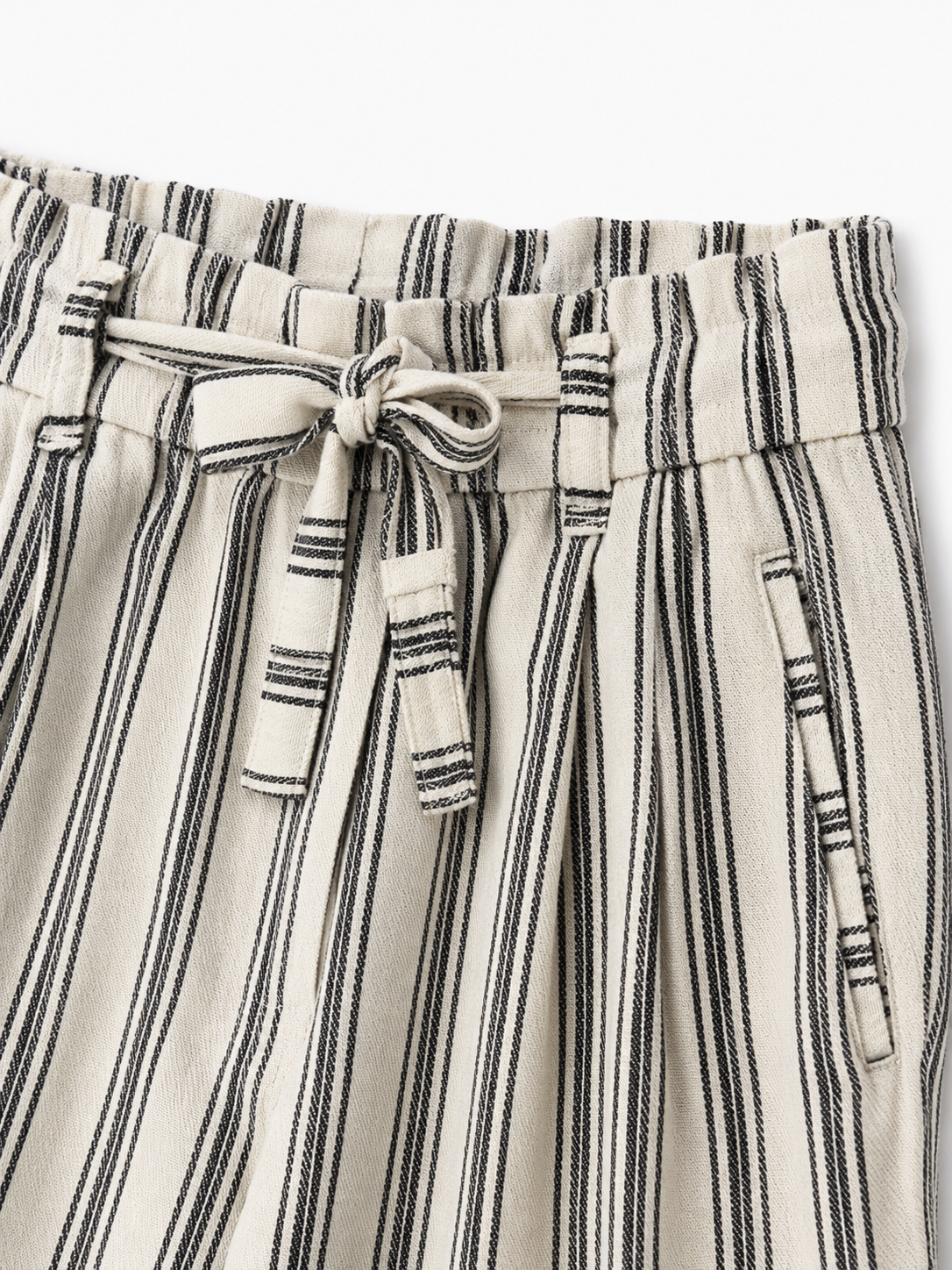 Stripe Linen Drawstring Trouser