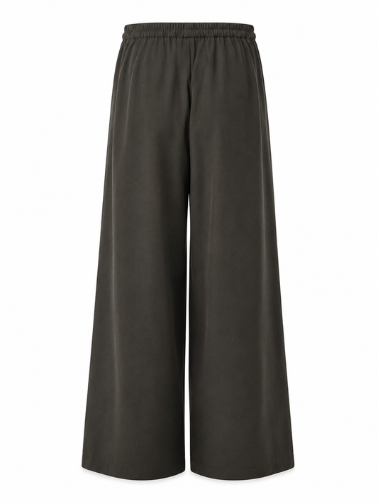Olive Wide-Leg Palazzo Trouser