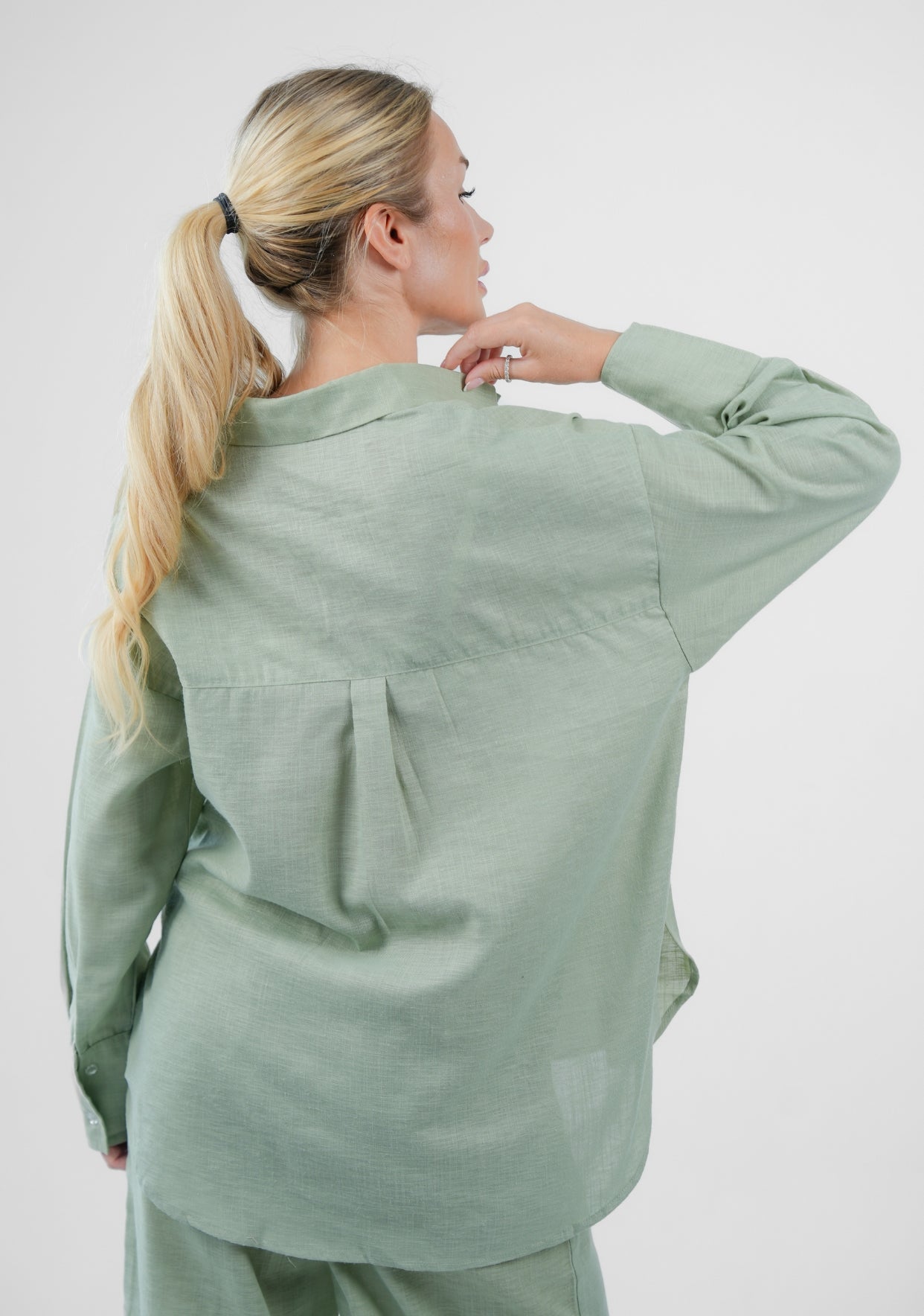 The Effortless Elegance Linen Co-ord Set: Sage Green