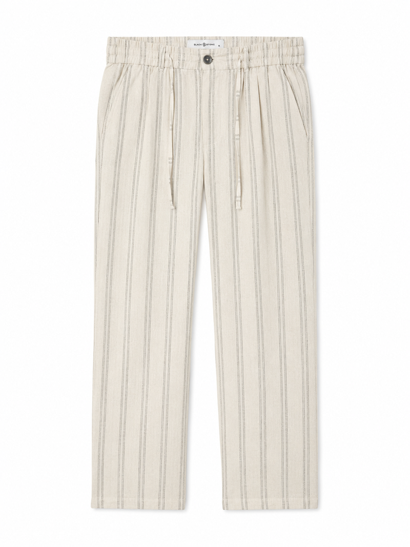 Bold Stripe Linen Trouser