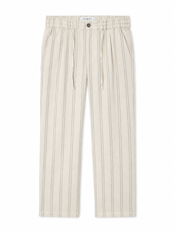 Bold Stripe Linen Trouser