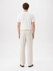 Pleated Linen Drawstring Trouser