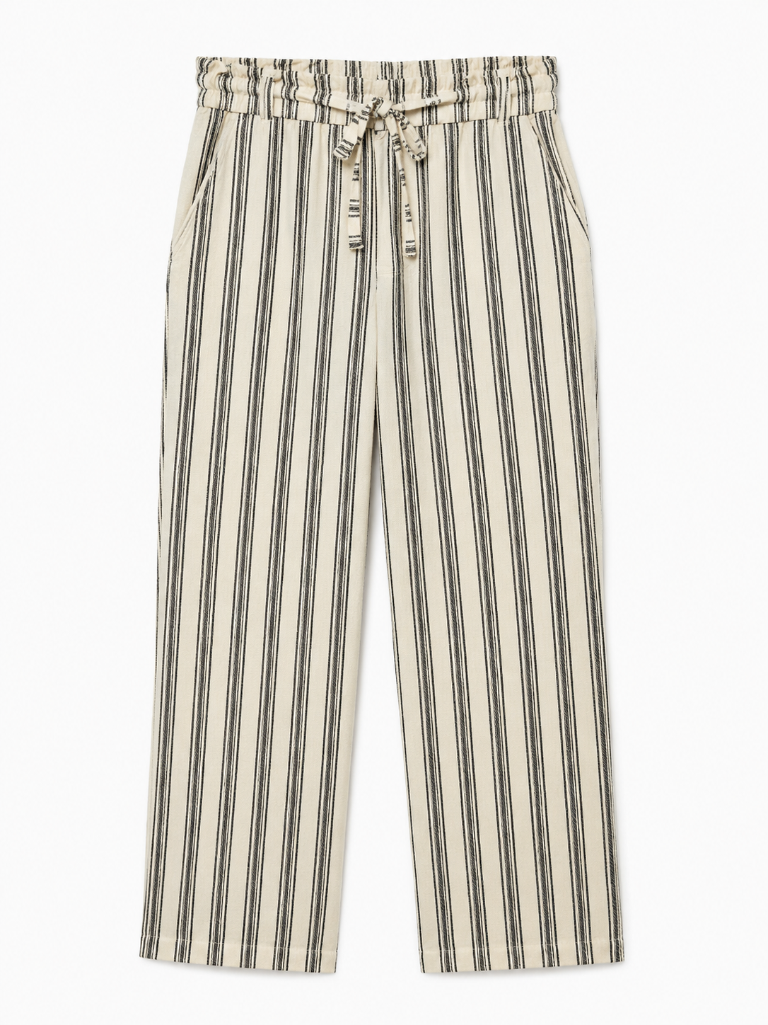 BSTN Stripe Linen Drawstring Trouser - men's summer trouser bundle UAE