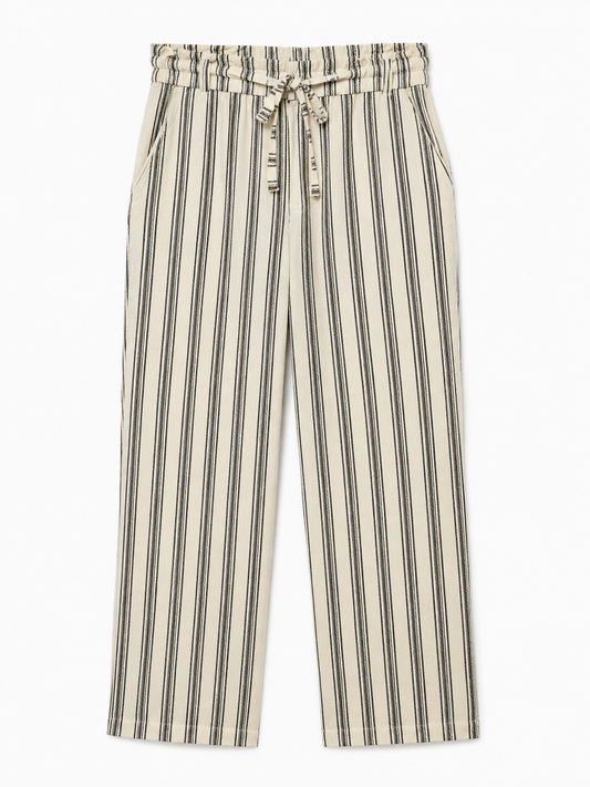 BSTN Stripe Linen Drawstring Trouser - men's summer trouser bundle UAE