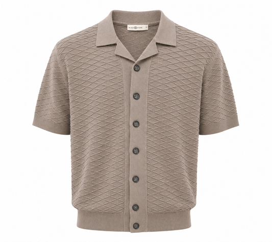 BSTN Diamond Knit Shirt — Taupe