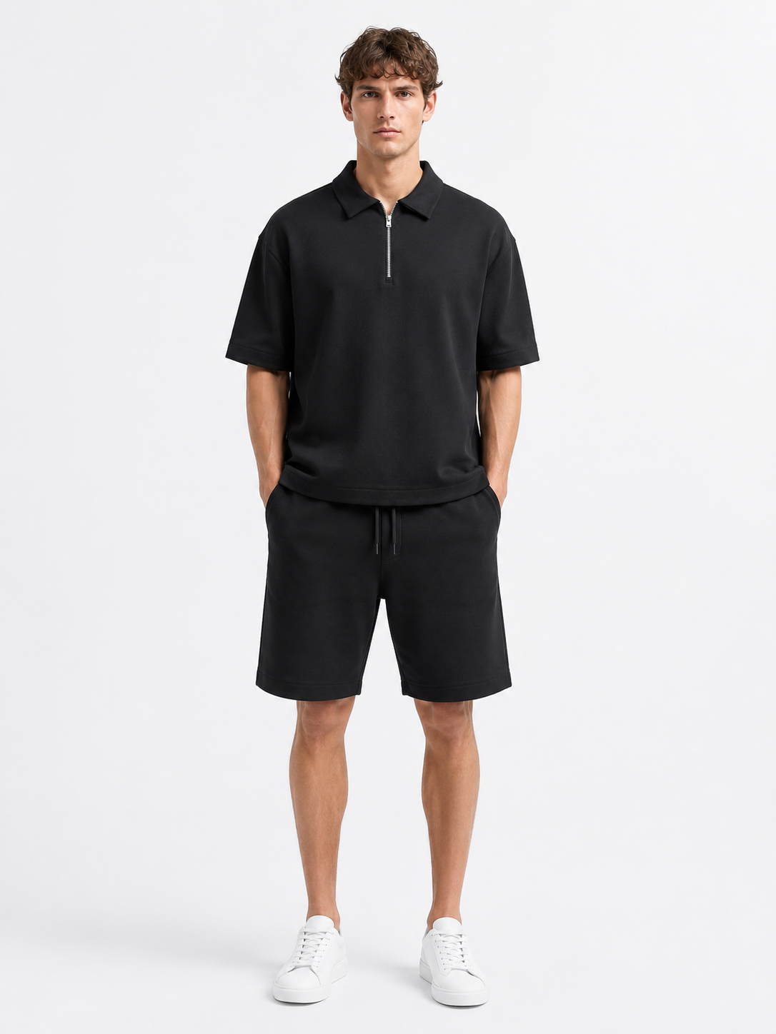 Interlock Half-Zip Polo