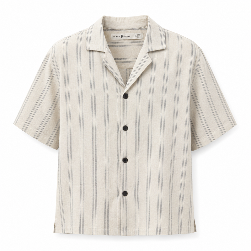 Bold Stripe Linen Camp Shirt