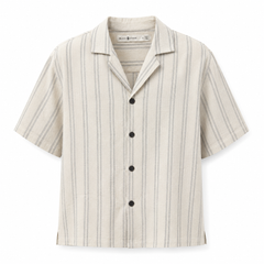 Bold Stripe Linen Camp Shirt