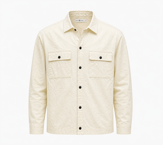BSTN Utility Overshirt — Ecru