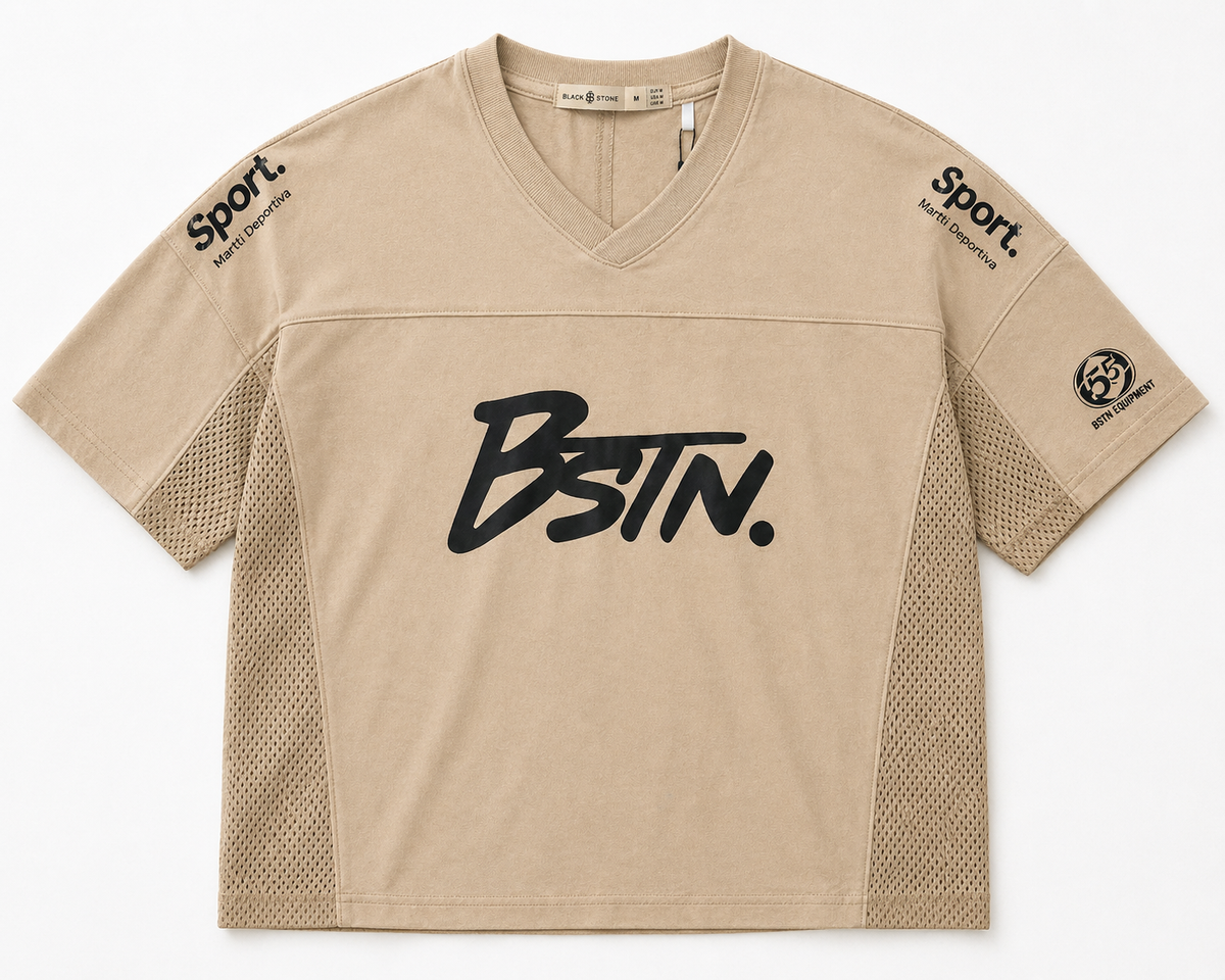 BSTN. Men's Sports Graphic Interlock Tee — Sand Khaki