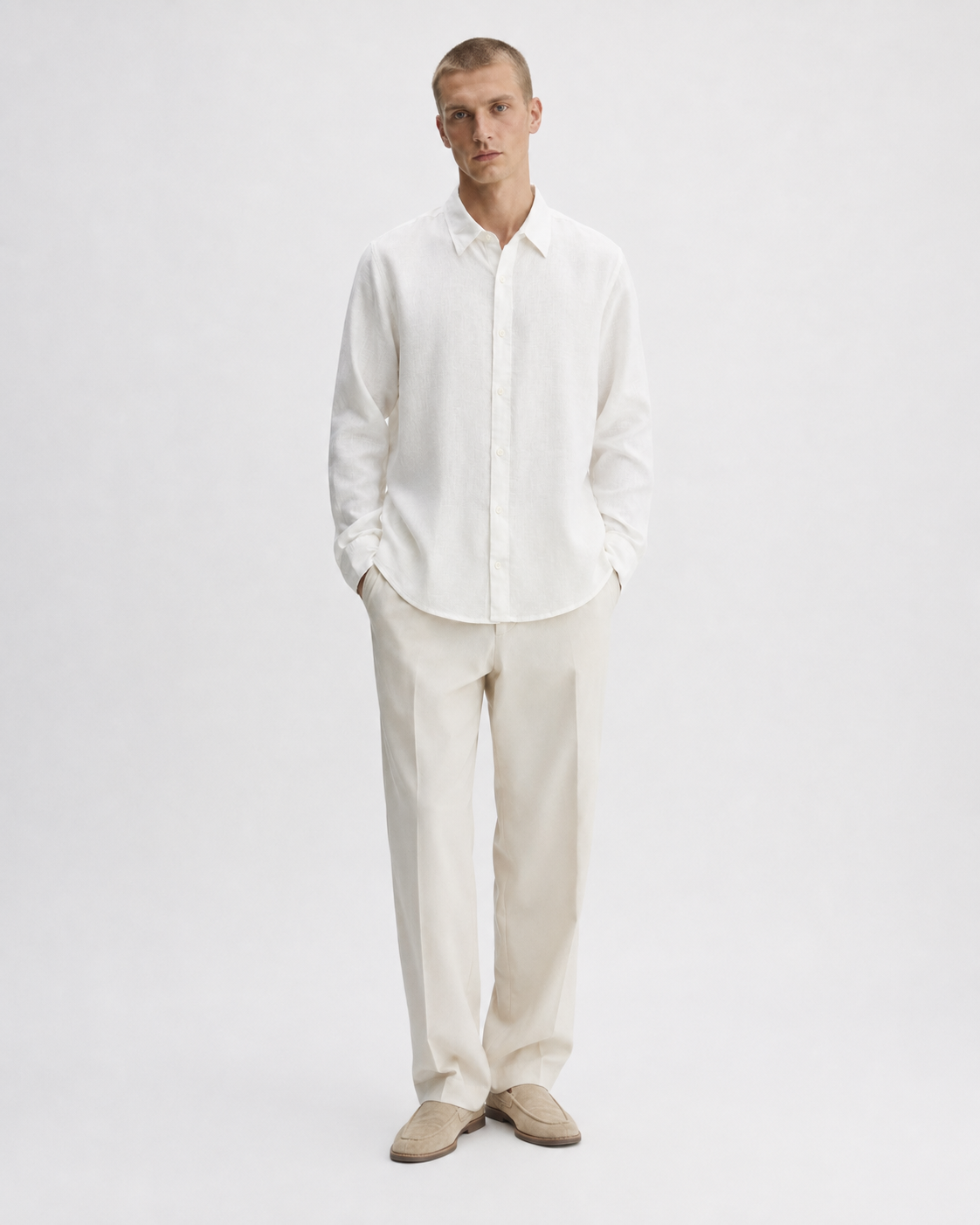 BSTN The Breeze Linen Shirt — White
