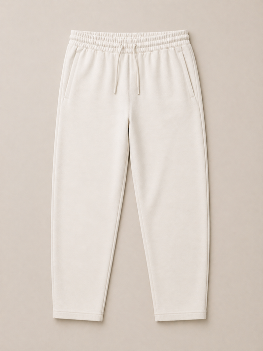 Interlock Relaxed-Fit Trouser Cream
