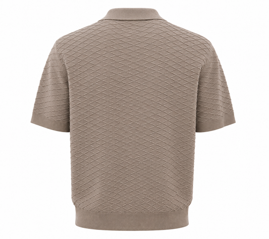 BSTN Diamond Knit Shirt — Taupe
