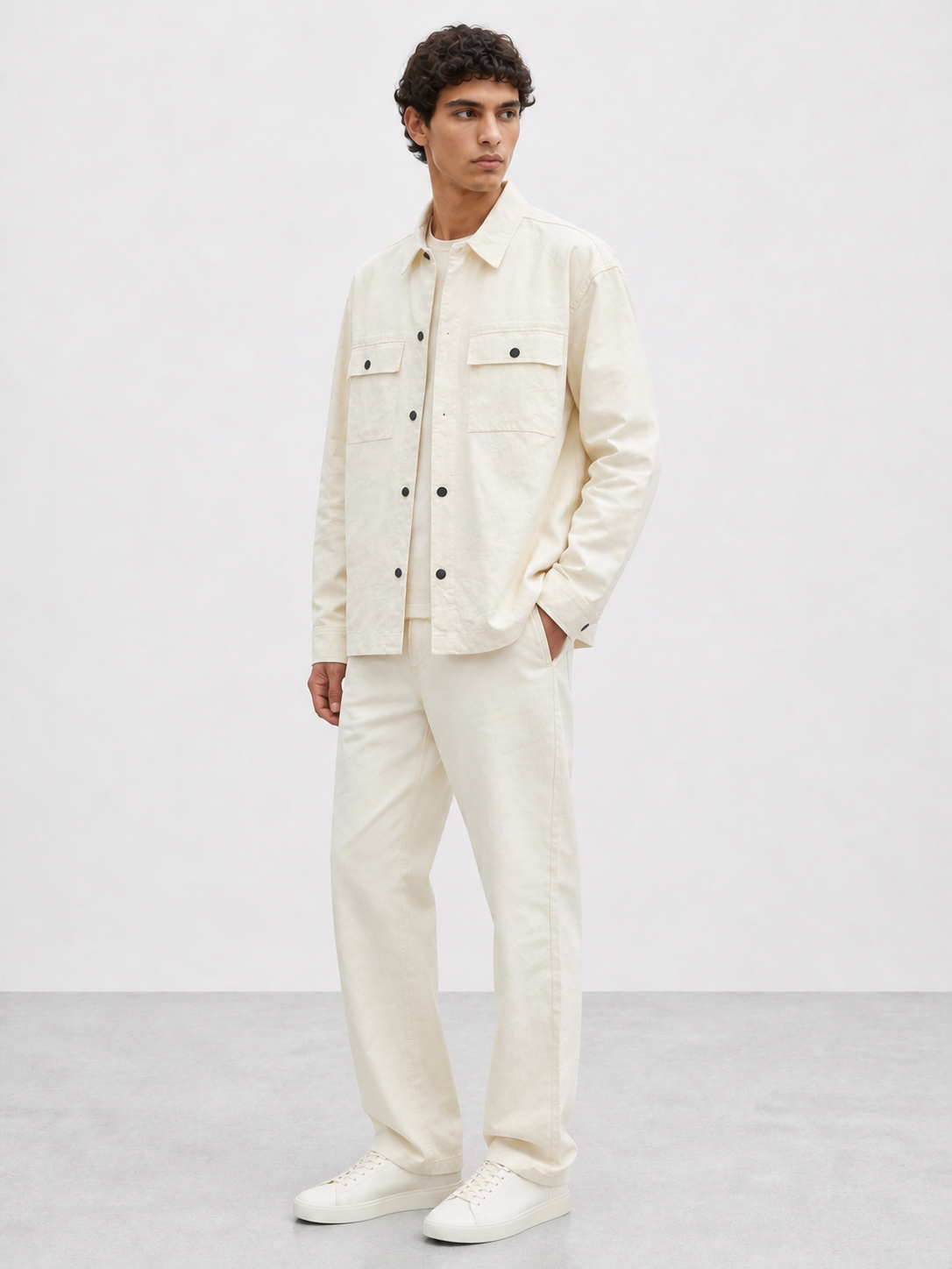 BSTN Utility Overshirt — Ecru
