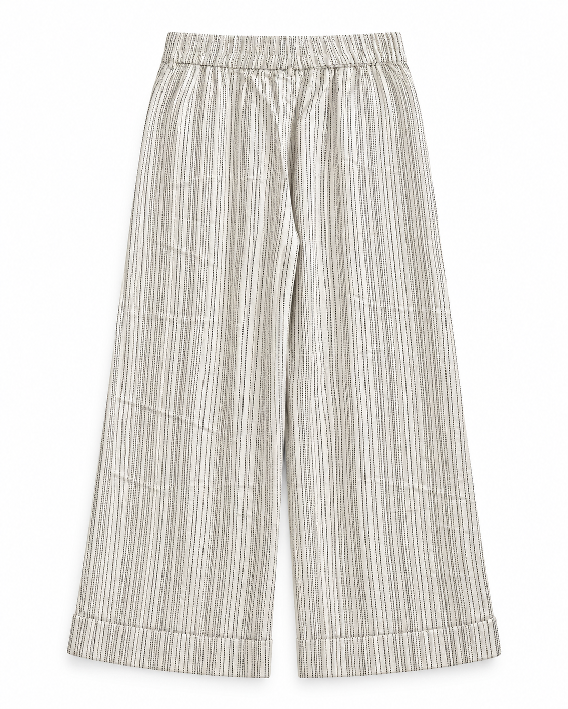 Gazzelle Dash-Stripe Wide-Leg Pant — Ivory Dash