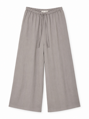 Stone Wide-Leg Palazzo Trouser