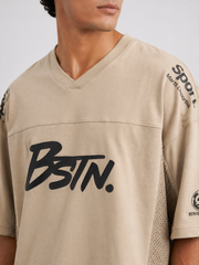 BSTN. | Men's Sports Graphic Interlock Tee — Sand Khaki