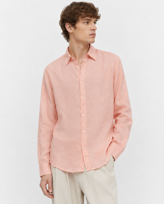 BSTN The Breeze Linen Shirt — Peach