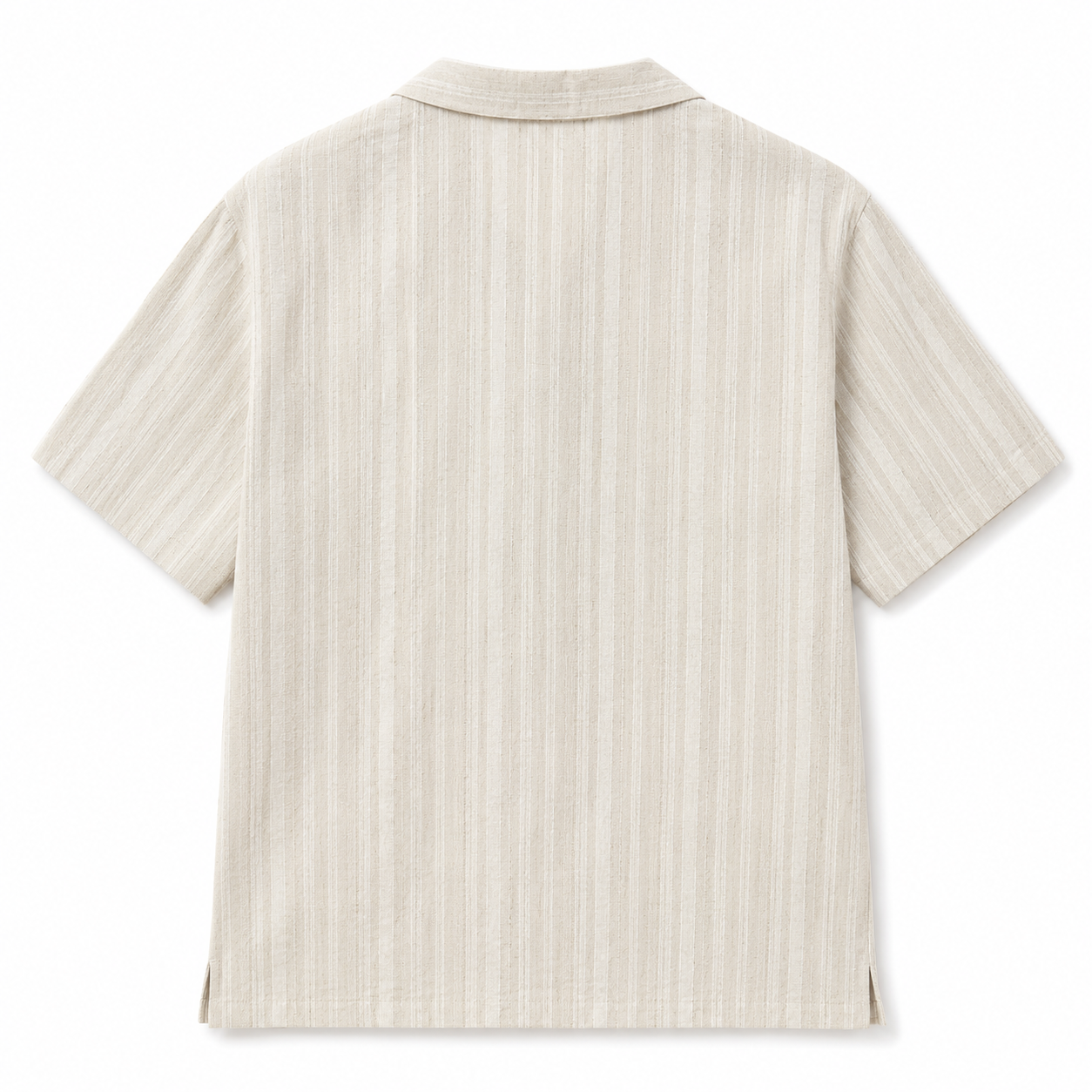 Tonal Stripe Linen Camp Shirt